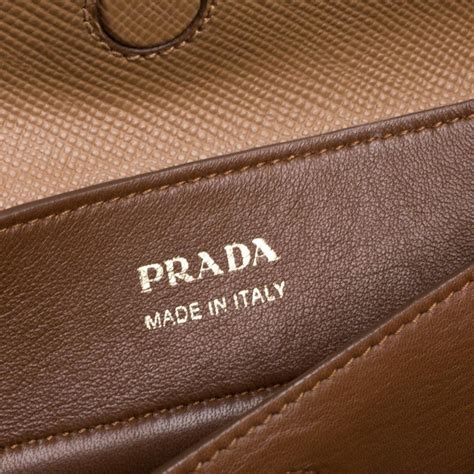 Prada Two Tone Canvas and Saffiano Cuir Leather Medium 